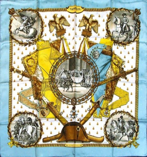 エルメス スカーフ「ナポレオン」blue バリエーション