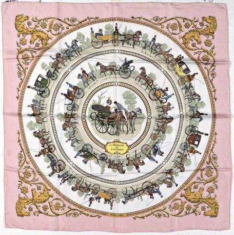 エルメス スカーフ「ロンシャンへの散歩」pink バリエーション