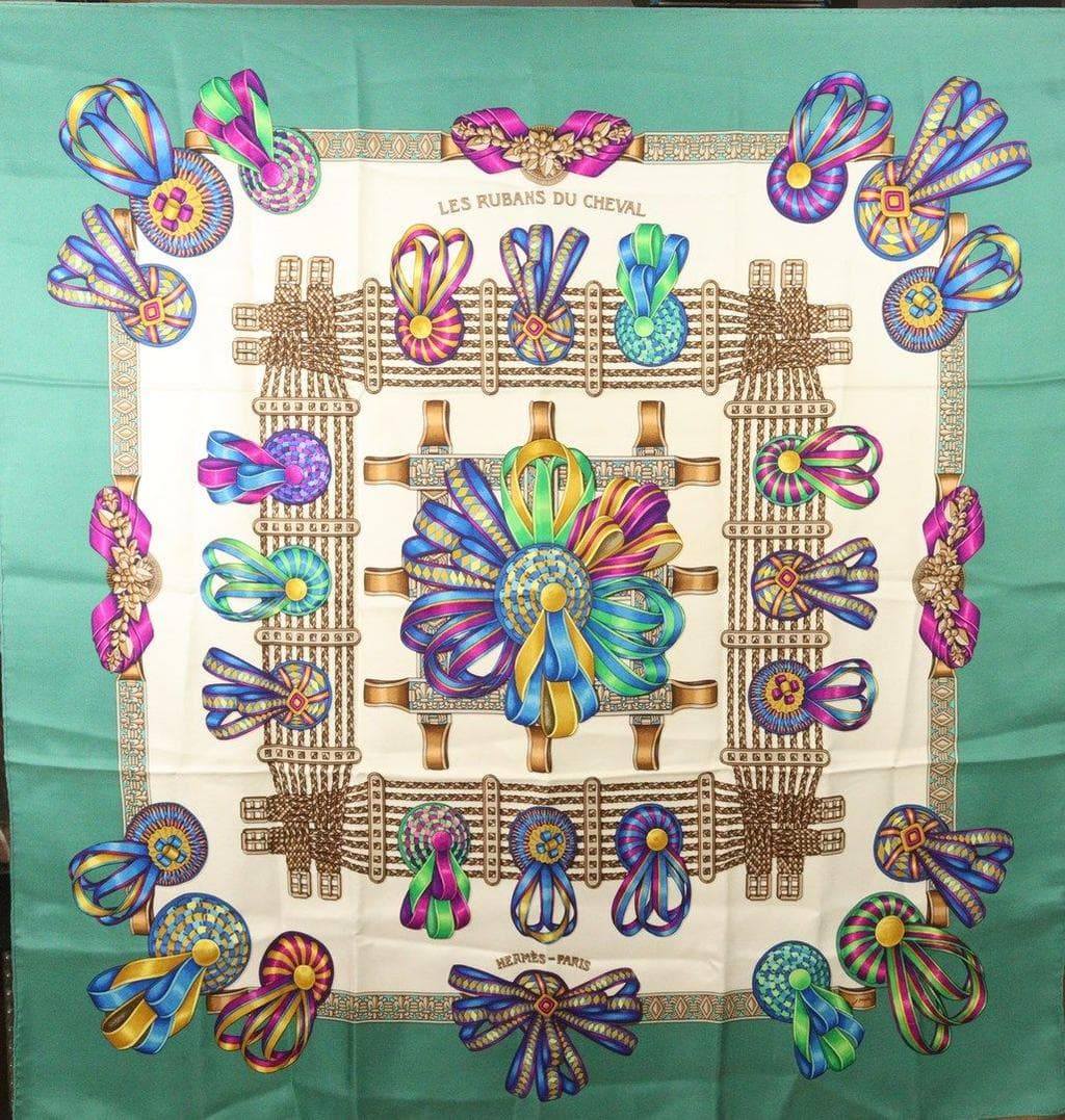エルメス スカーフ「馬のリボン」デザイン全体