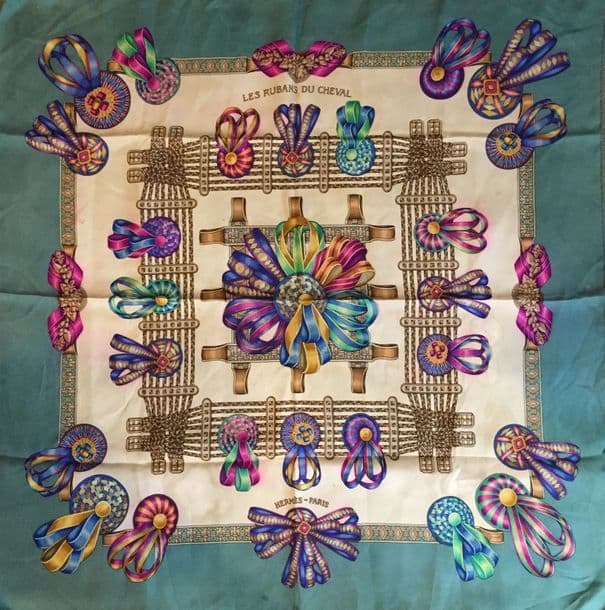 エルメス スカーフ「馬のリボン」blue バリエーション