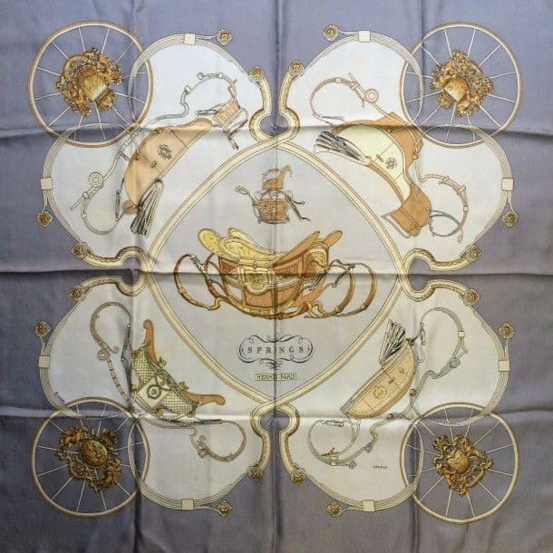 エルメス スカーフ「スプリングス」gray バリエーション