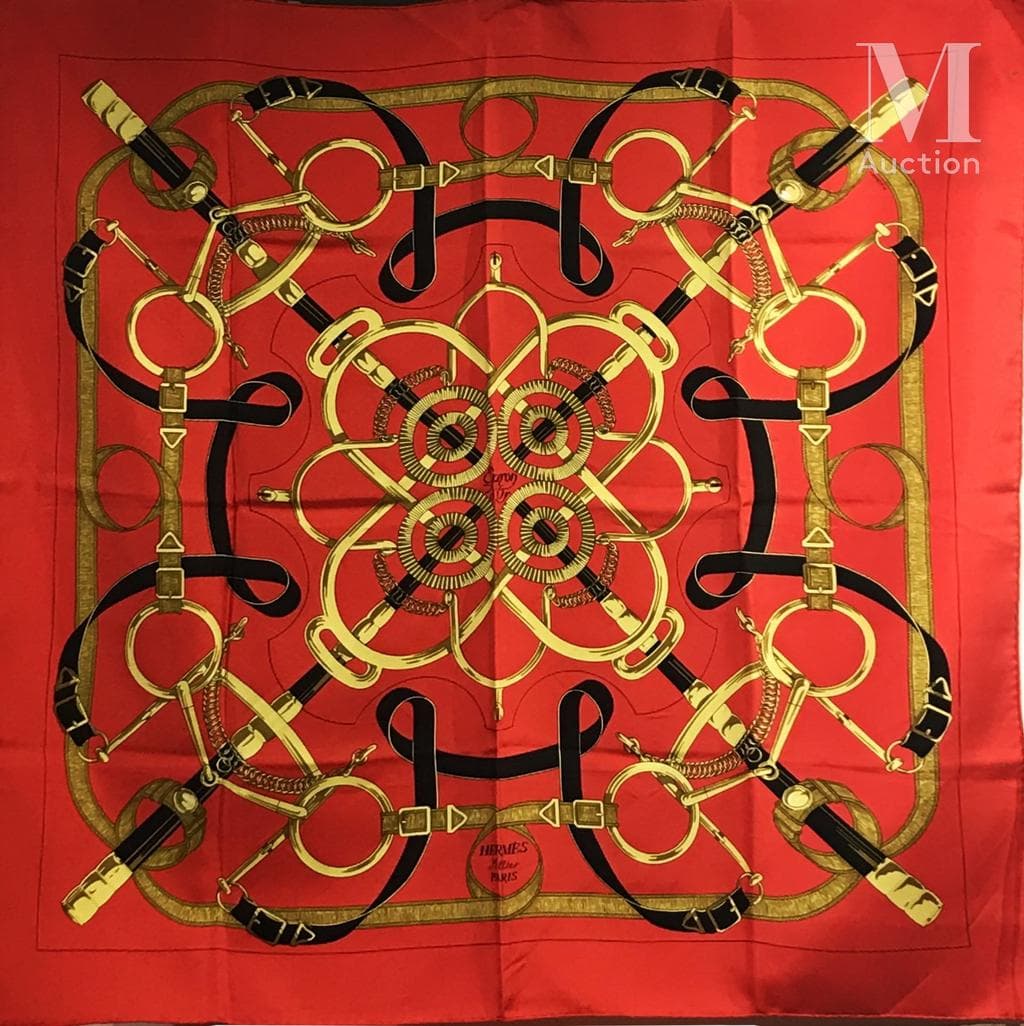 エルメス スカーフ「黄金の拍車」デザイン全体