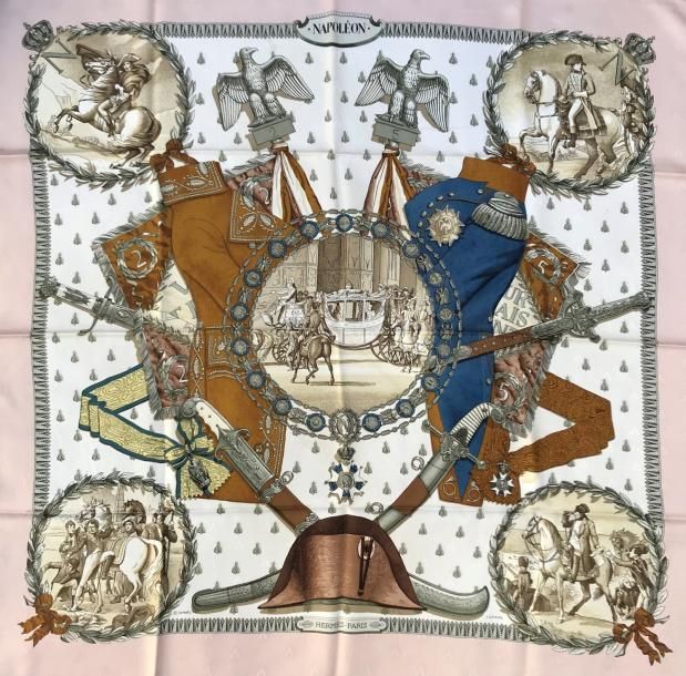 エルメス スカーフ「ナポレオン」pink バリエーション