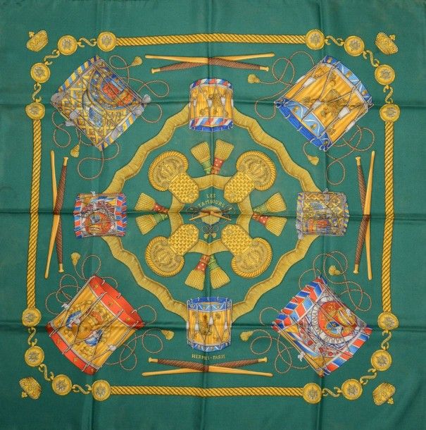 エルメス スカーフ「太鼓」green バリエーション